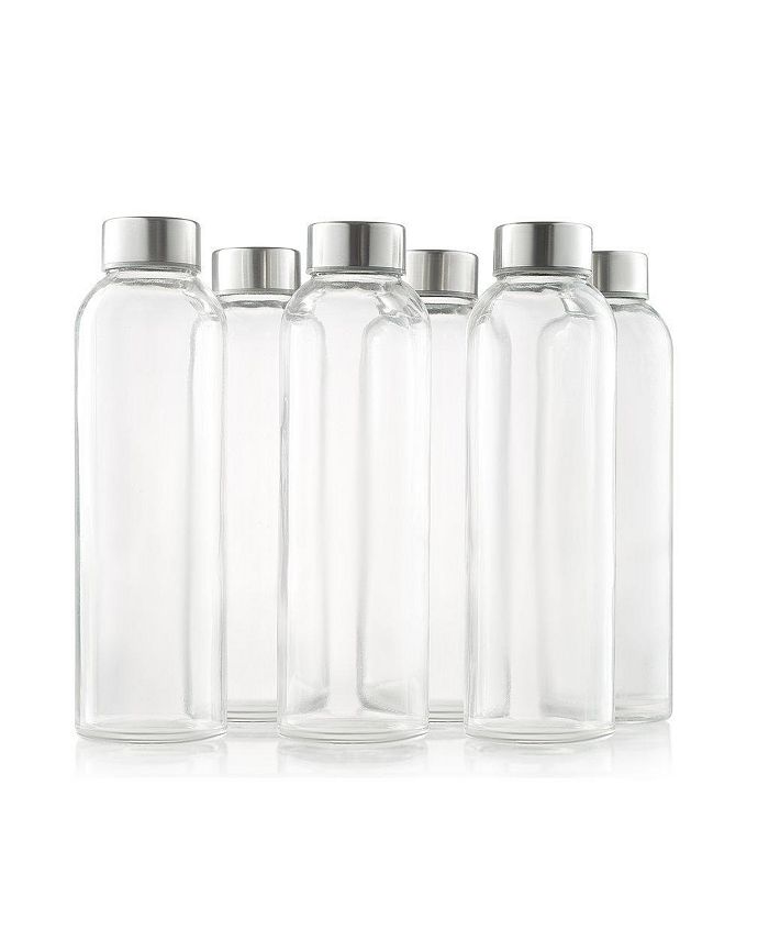 Epica 18 oz Glass Beverage Bottles, Set of 6