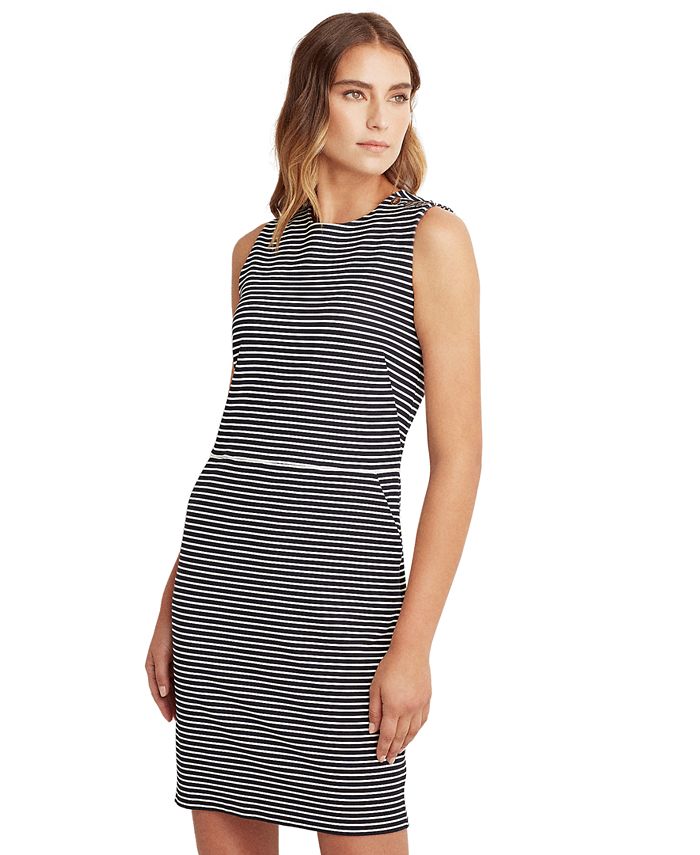 Lauren Ralph Lauren Striped Ponte Dress - Macy's