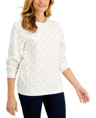 Karen Scott Petite Printed Sweatshirt, Created For Macy's - Macy's