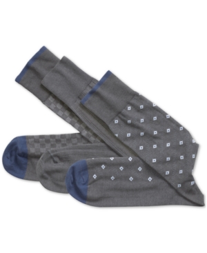 Johnston & Murphy Men's 3-Pk Assorted Print Socks