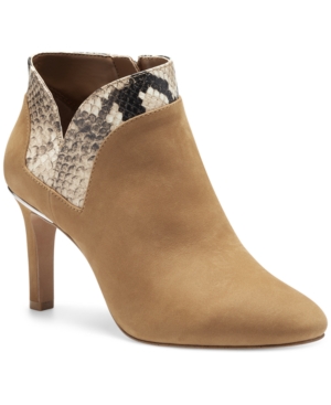 image of Vince Camuto Women-s Larmana Contrast Trim Dress Booties Women-s Shoes