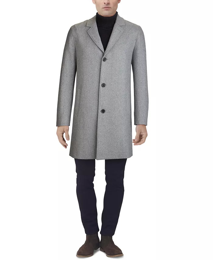 Men's Melton Classic-Fit Topcoat - thumbnail 3