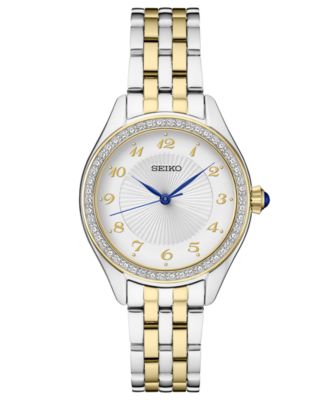 Seiko Women's Two-Tone Stainless Steel Bracelet Watch 29mm - Macy's