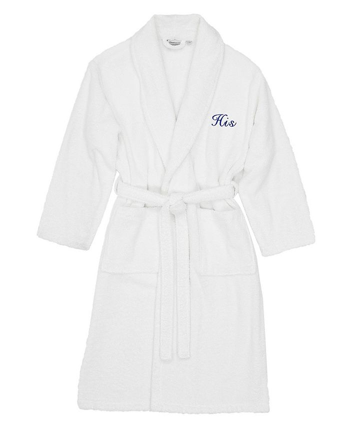 Linum Home Turkish Cotton Embroidered His Terry Bathrobe Macy's