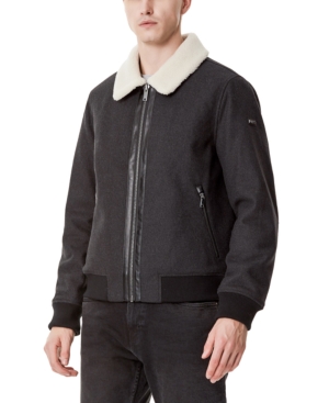 Dkny Wool Blend Bomber Jacket