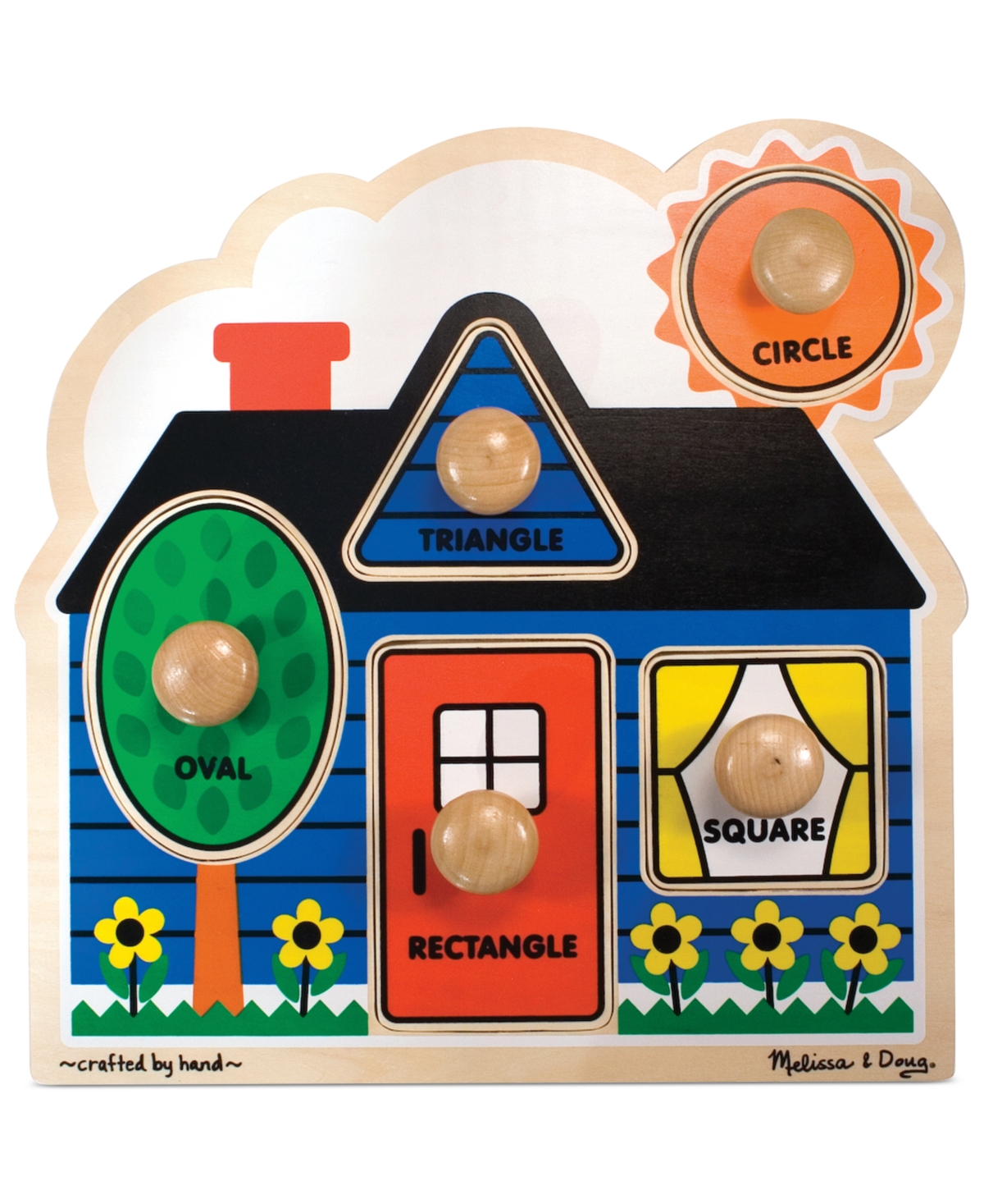 Melissa & Doug Kids Toy, First Shapes Jumbo Knob Puzzle In Multi