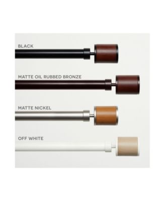  Rimini 1" Window Curtain Rod and Finial Set, Adjustable