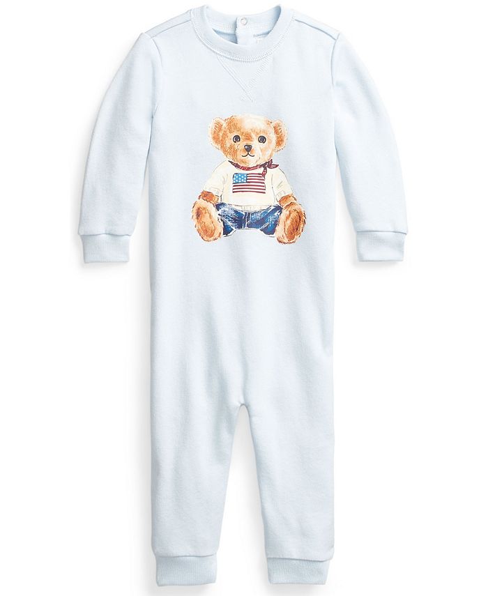 Polo Ralph Lauren Ralph Lauren Baby Flag Bear Terry Coverall Macy's