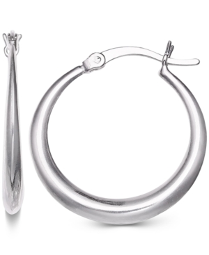 image of Giani Bernini Small Polished Graduated Hoop Earrings in Sterling Silver, Created for Macy-s