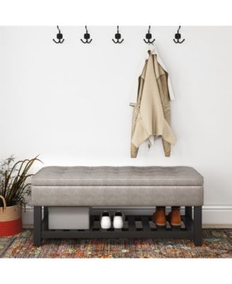 Cosmopolitan Storage Ottoman Bench with Open Bottom