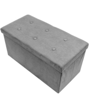 Sorbus Small Suede Foldable Storage Bench