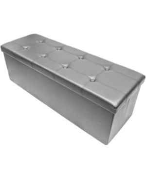 Sorbus Faux Leather Folding Storage Ottoman Chest Bench