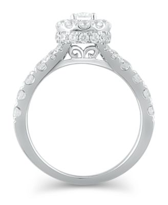 Diamond Pear-Cut Halo Bridal Set (2. ct. t.w.) in 14K White, Yellow or Rose Gold