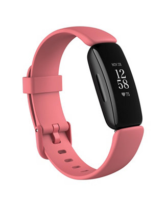 Fitbit Inspire 2 Desert Rose Strap Smart Watch 19.5mm - Macy's
