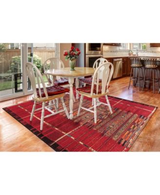 Marina Tribal Stripe 6'6" x 9'4" Outdoor Area Rug