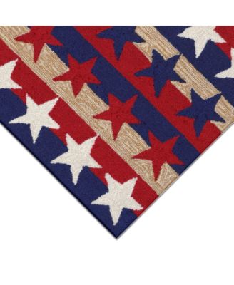 Frontporch Stars and Stripes Red 2' x 5' Runner Rug