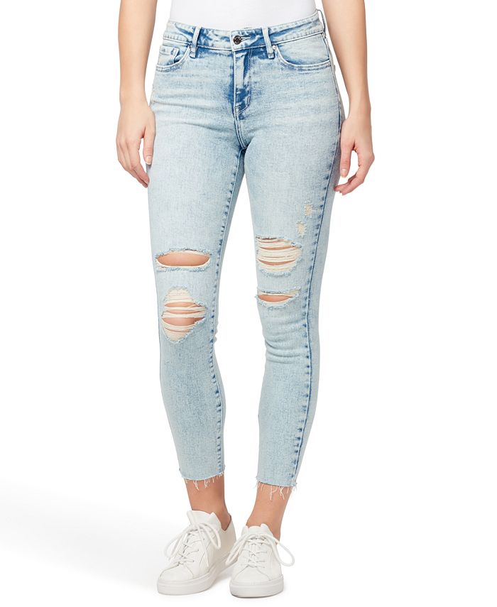 WILLIAM RAST Ripped Mid-Rise Ankle Skinny Jeans - Macy's
