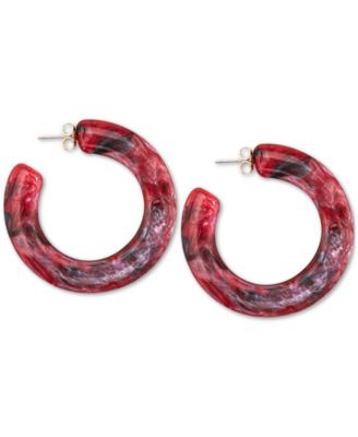 Zenzii - Gold-Tone Large Colored Chunky Hoop Earrings, 2.33"
