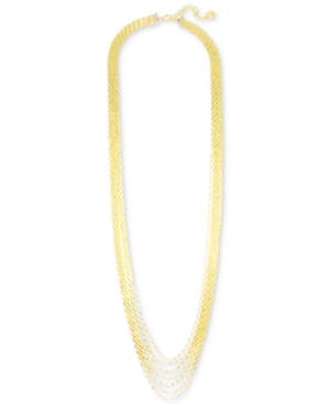 image of Zenzii Tubular Beaded Multi-Row Strand Necklace, 35