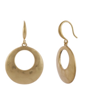 image of The Sak Gold-Tone Hammered Gypsy Hoop Earrings