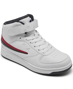 image of Fila Men-s A-High Stay-Put Closure High Top Casual Sneakers from Finish Line