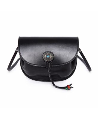 Women's Genuine Leather Garden Peony Crossbody