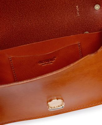 Women's Genuine Leather Snapper Crossbody