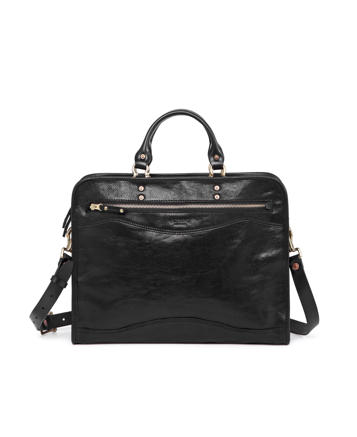 Women's Genuine Leather Ficus Brief Case - Cognac