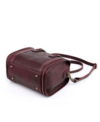 Mini Trunk Leather Top Handle Crossbody Bag