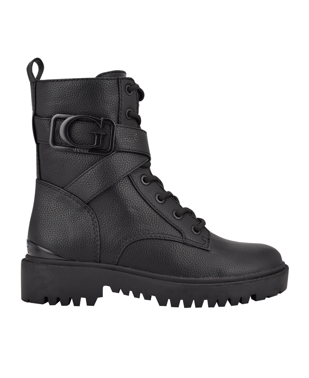 Guess Women's Orana Combat Booties - Black- Synthetic