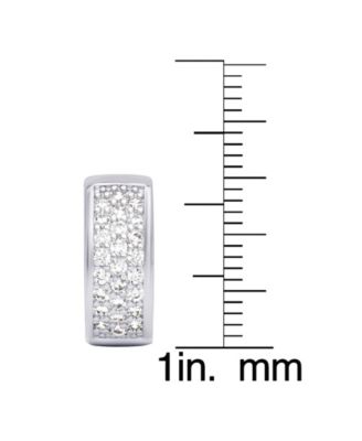 Cubic Zirconia Pave Huggie Hoop Earrings