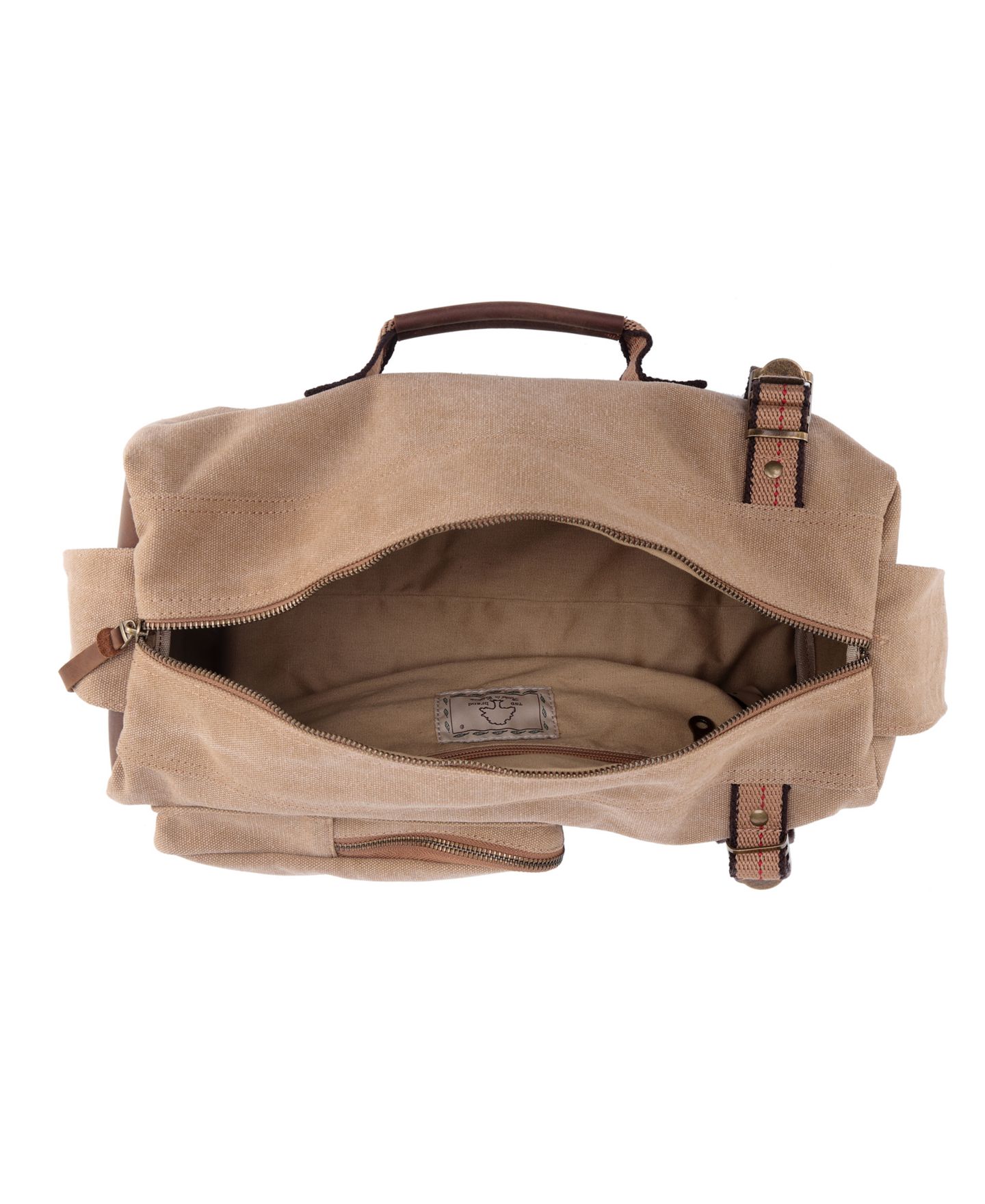 Женская сумка TSD BRAND Hill Side Canvas Sling, цвет: Хаки — фото 12