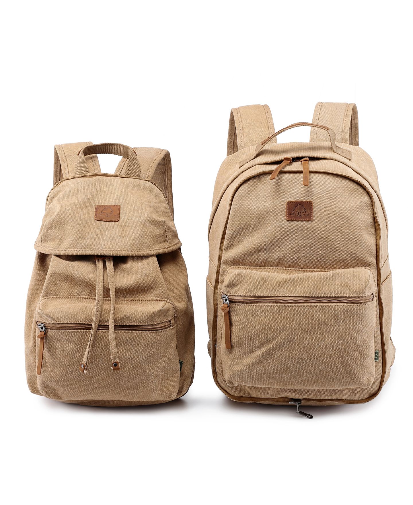 Рюкзак TSD BRAND Trail and Tree Double Canvas Handbag, цвет: Хаки — фото 17