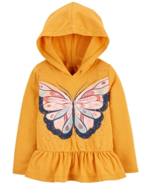 image of Carter-s Toddler Girl Butterfly Hooded Jersey Tee