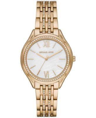 Michael kors mk7078 Mindy Three-Hand Gold-Tone Steel mother of pearl dial Watch Michael Kors Mindy Three Hand White Dial Rose Gold Steel  main image 2