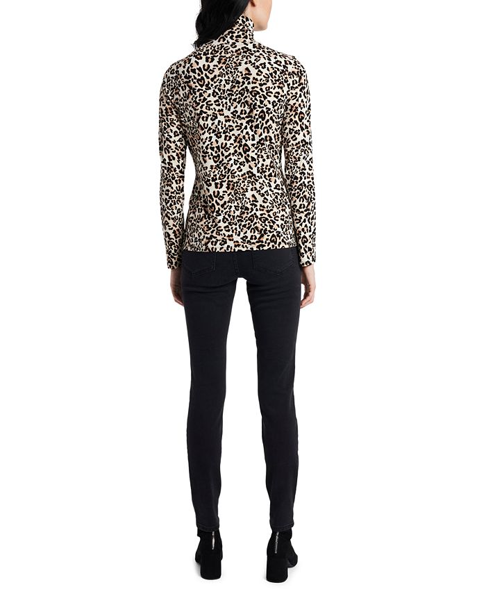 Riley & Rae Sienna AnimalPrint Turtleneck Top Macy's
