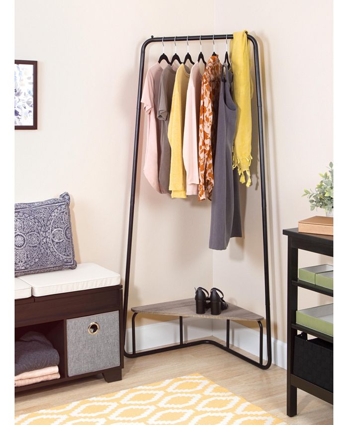 Richards Homewares Corer Garment Rack with Wood Shelf - Macy's