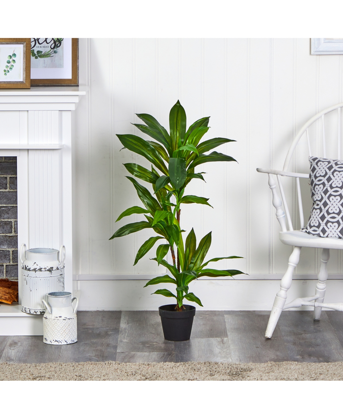 NEARLY NATURAL DRACAENA ARTIFICIAL PLANT, REAL TOUCH 