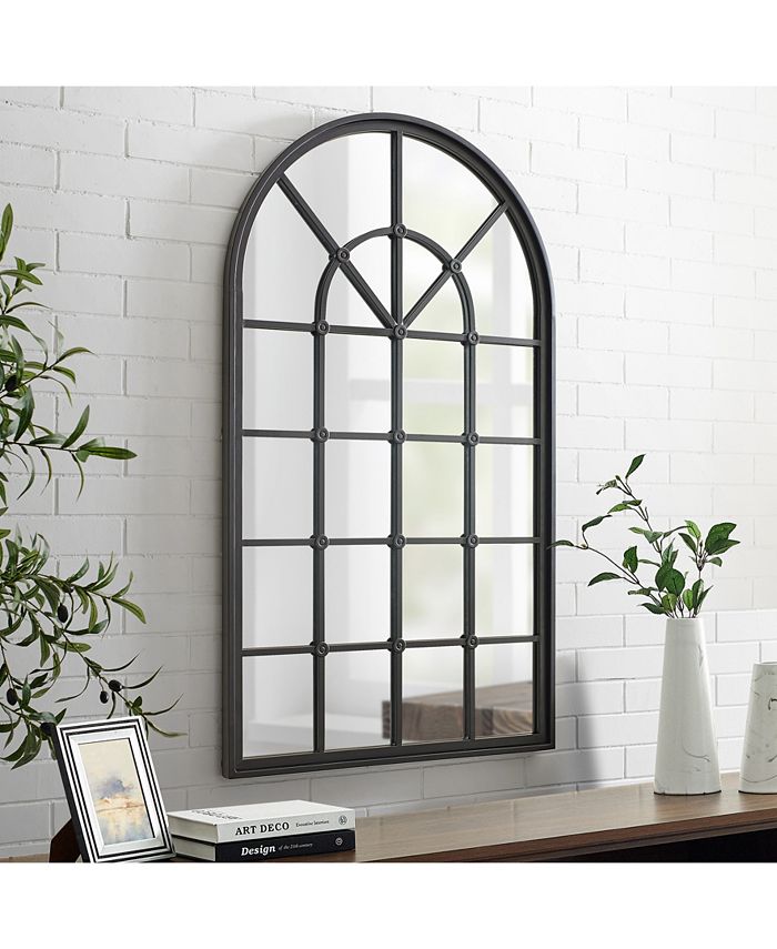Walker Edison 50" Arched Windowpane Mirror Macy's