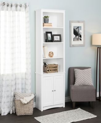 Tall Bookcase with 2 Shaker Doors