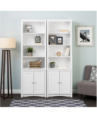 Tall Bookcase with 2 Shaker Doors
