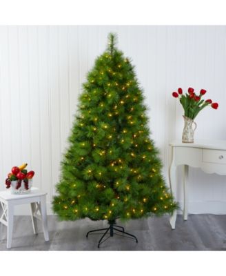 Scotch Pine Artificial Christmas Tree with 300 Clear LED Lights