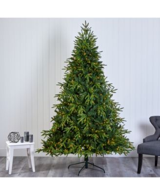 Colorado Mountain Fir "Natural Look" Artificial Christmas Tree with 600 Clear LED Lights and 3048 Bendable Branches