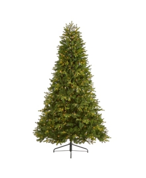 Nearly Natural Mount Hood Spruce Artificial Christmas Tree With 450 Warm Lights And 1285 Bendable Branches In Green