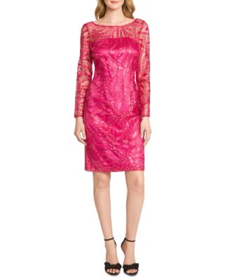 tahari asl lace sheath dress