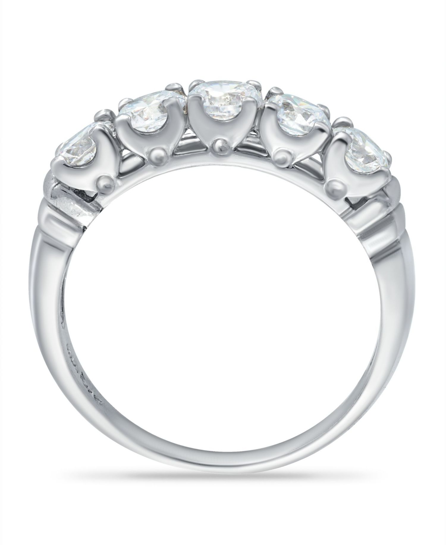 Cubic Zirconia Round 5 Stone Ring
