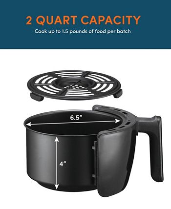 Elite Gourmet 2.1Qt. Compact Electric Hot Air Fryer with Timer &  Temperature Controls, 1000W - Macy's
