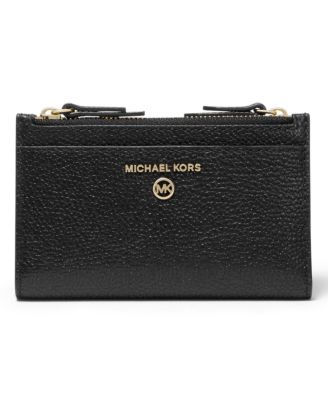 michael kors small logo double zip card case