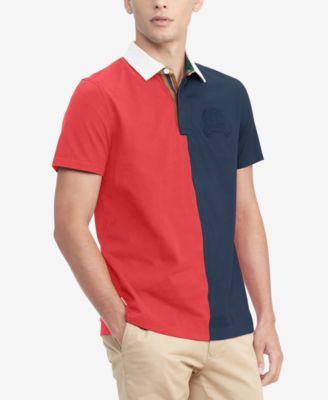Tommy Hilfiger - Men's Taft Custom-Fit Colorblocked Rugby Polo Shirt