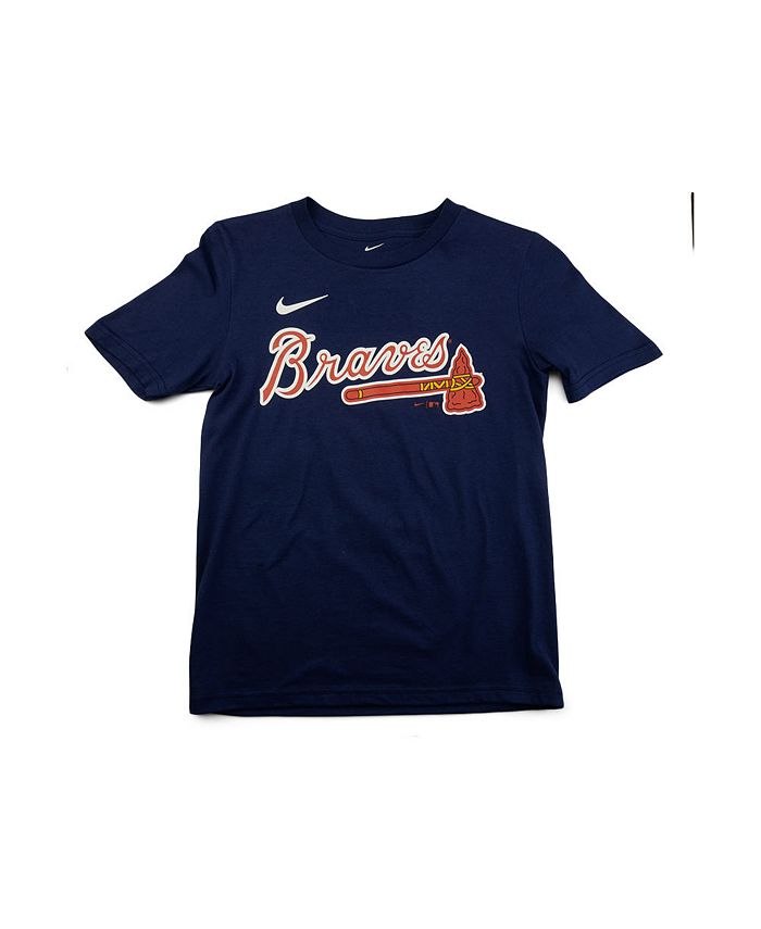 Nike Youth Atlanta Braves Ozzie Albies #1 Navy T-Shirt